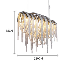 Sophian Luxury Aluminum Chain Tassel Chandelier-Vancei