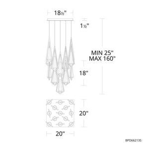 Devotion Linear Chandelier 13 Light-Vancei