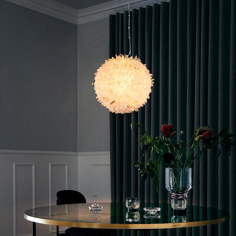 Primary Crystal Cluster Ball Pendant Light-Vancei