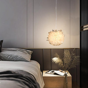 Primary Crystal Cluster Ball Pendant Light-Vancei