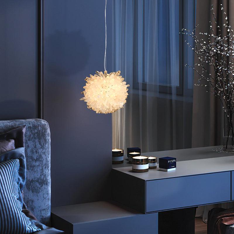 Primary Crystal Cluster Ball Pendant Light-Vancei