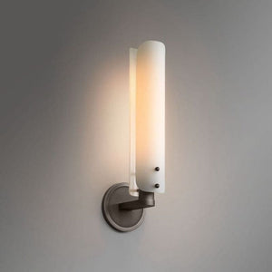 Beryl Single Layer White Glass Wall Light-Vancei