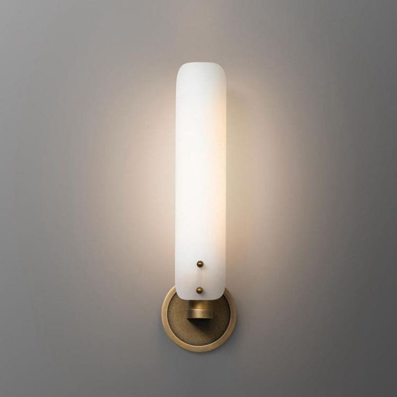 Beryl Single Layer White Glass Wall Light-Vancei
