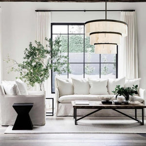 Glacera Alabaster 3 Tier Chandelier 35''D