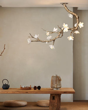 Aura Flora Brass Flower Branch Chandelier