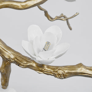 Aura Flora Brass Flower Branch Chandelier