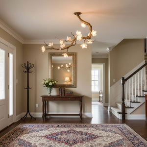 Aura Flora Brass Flower Branch Chandelier