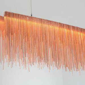 Bunny Aluminum Chain Tassel Chandelier-Vancei