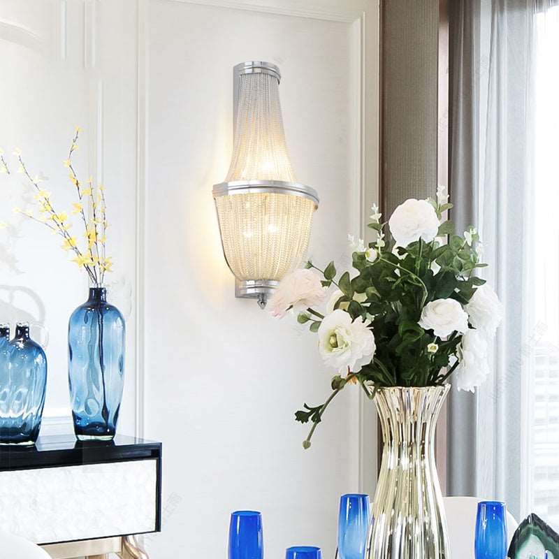 Aluminum Chain Wall Sconce forLiving Room-Vancei