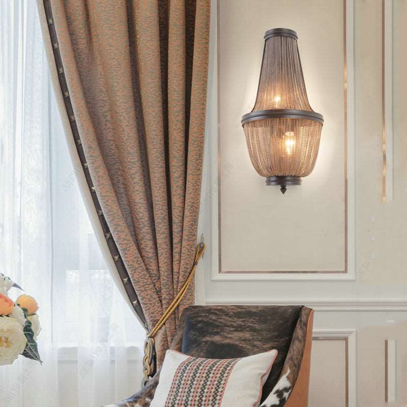 Aluminum Chain Wall Sconce forLiving Room-Vancei