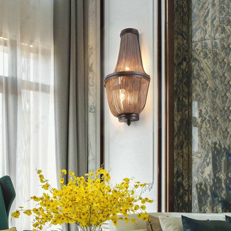 Aluminum Chain Wall Sconce forLiving Room-Vancei