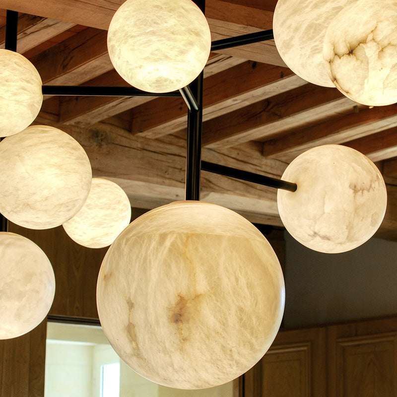 Glacera Sphere Delight - Modern Artistic Alabaster Chandelier Light