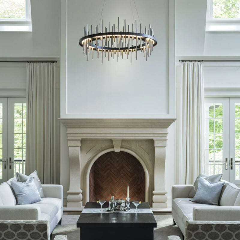 Cityscape Round LED Pendant Chandelier-Vancei