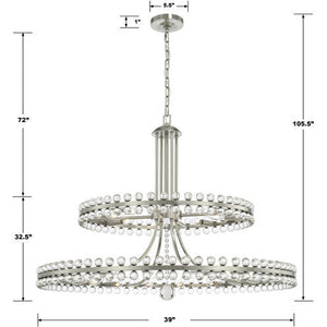 Caven 24 Light 2-Tier Chandelier 39''-Vancei