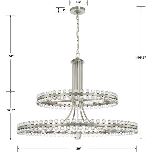Caven 24 Light 2-Tier Chandelier 39''-Vancei