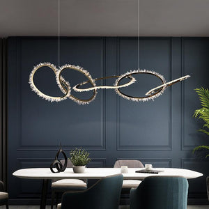 Primary Crystal Cluster 5 Rings Chandelier-Vancei