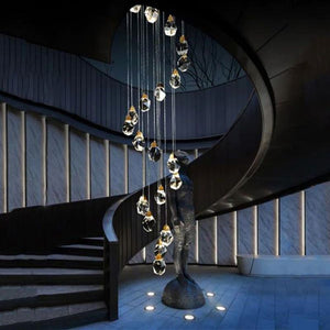 Nicole Crystal Staircase Chandelier-Vancei