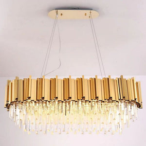 Bourbons Felipe Crystal Oval Chandelier-Vancei