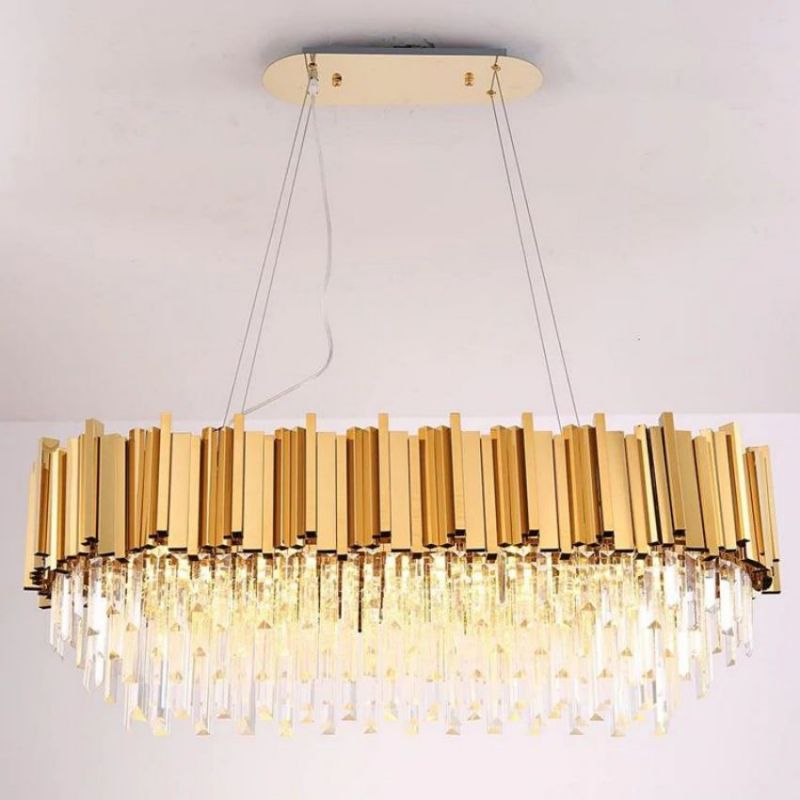Bourbons Felipe Crystal Oval Chandelier-Vancei