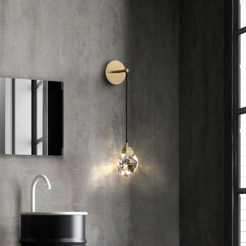 Nicole Crystal Wall Sconce Cord-Vancei