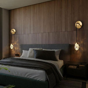 Nicole Crystal Wall Sconce Cord-Vancei