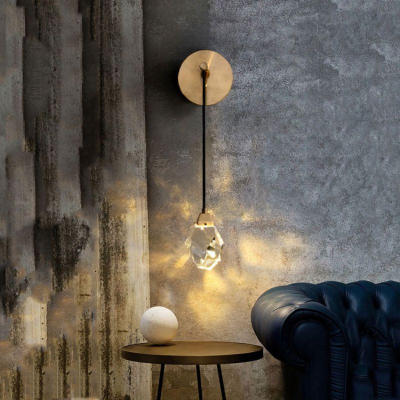 Nicole Crystal Wall Sconce Cord-Vancei