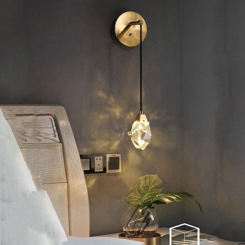 Nicole Crystal Wall Sconce Cord-Vancei