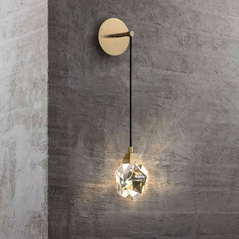Nicole Crystal Wall Sconce Cord-Vancei