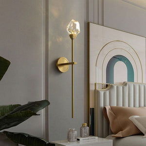 Nicole Crystal Wall Sconce Long Rod