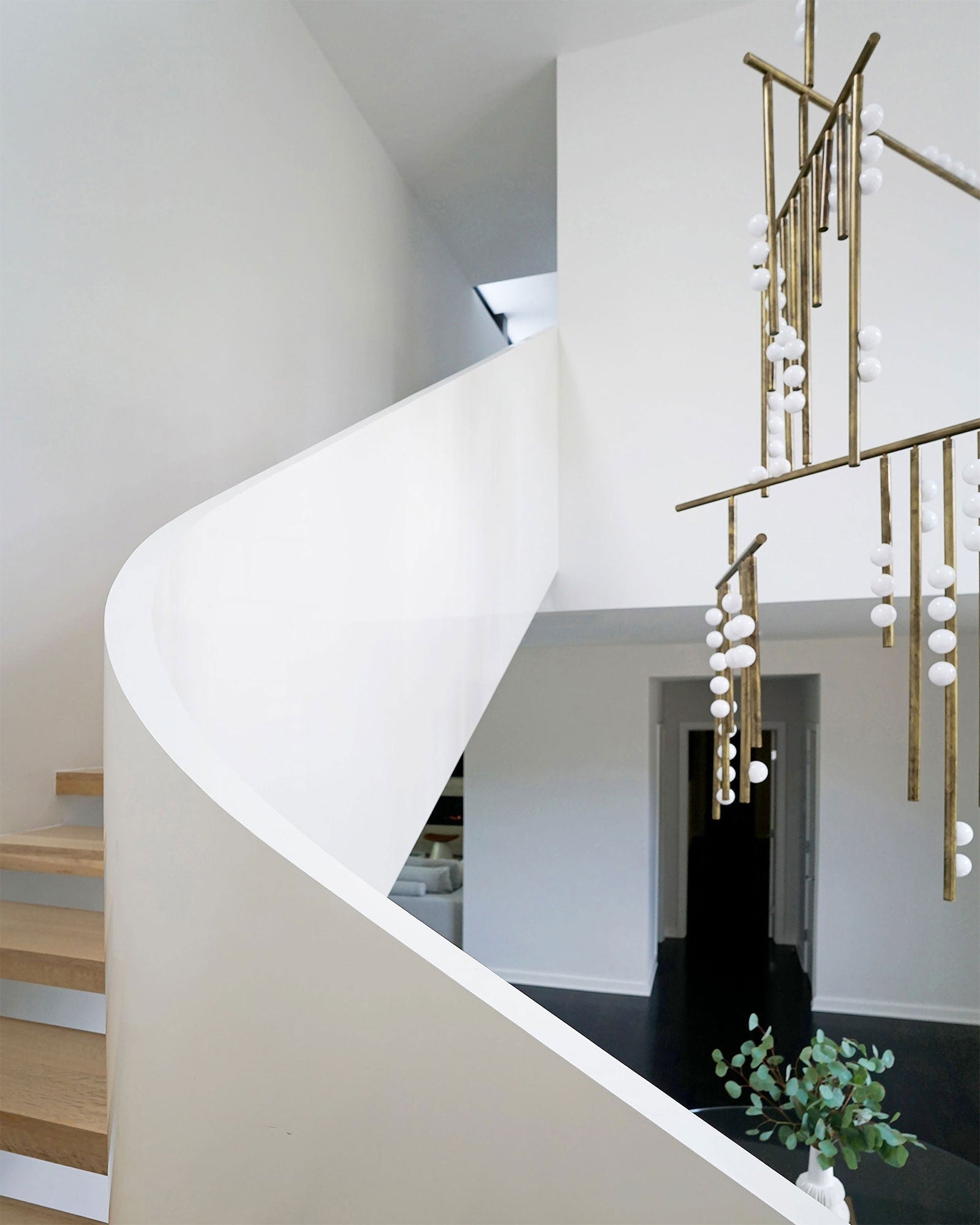 Brass Glass Drop Chandelier-Vancei