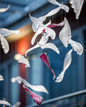 Flying Glass Feather Chandelier-Vancei