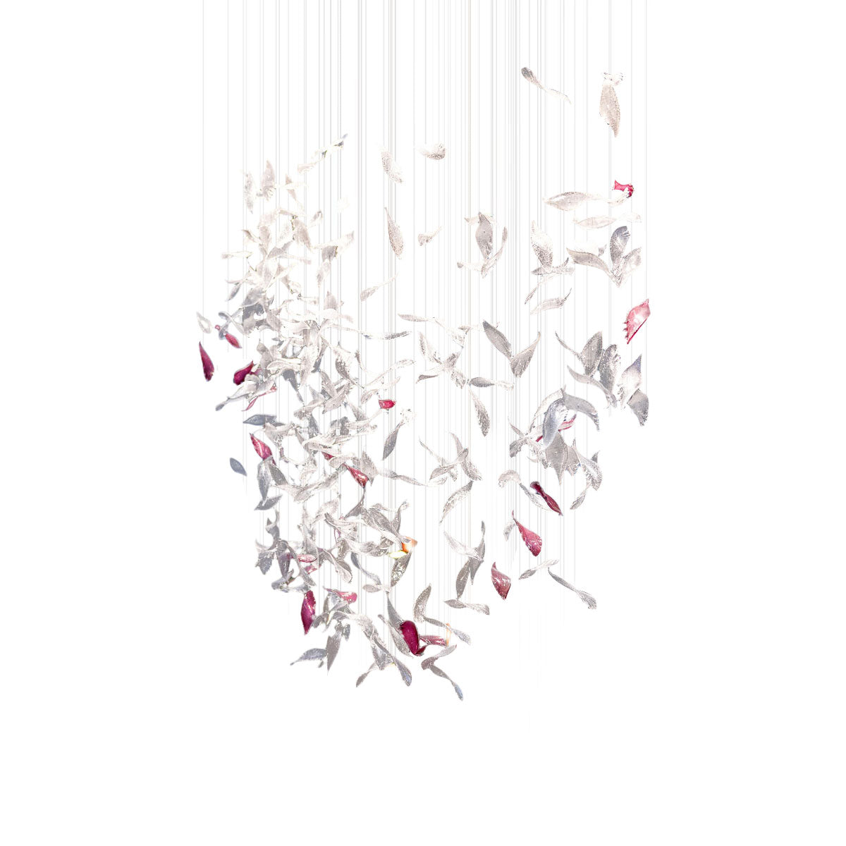 Flying Glass Feather Chandelier-Vancei