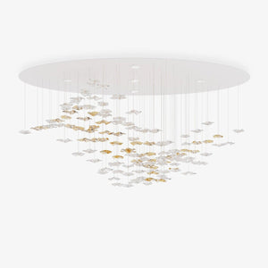 Tidal Art Glass Chandelier (With Canopy)