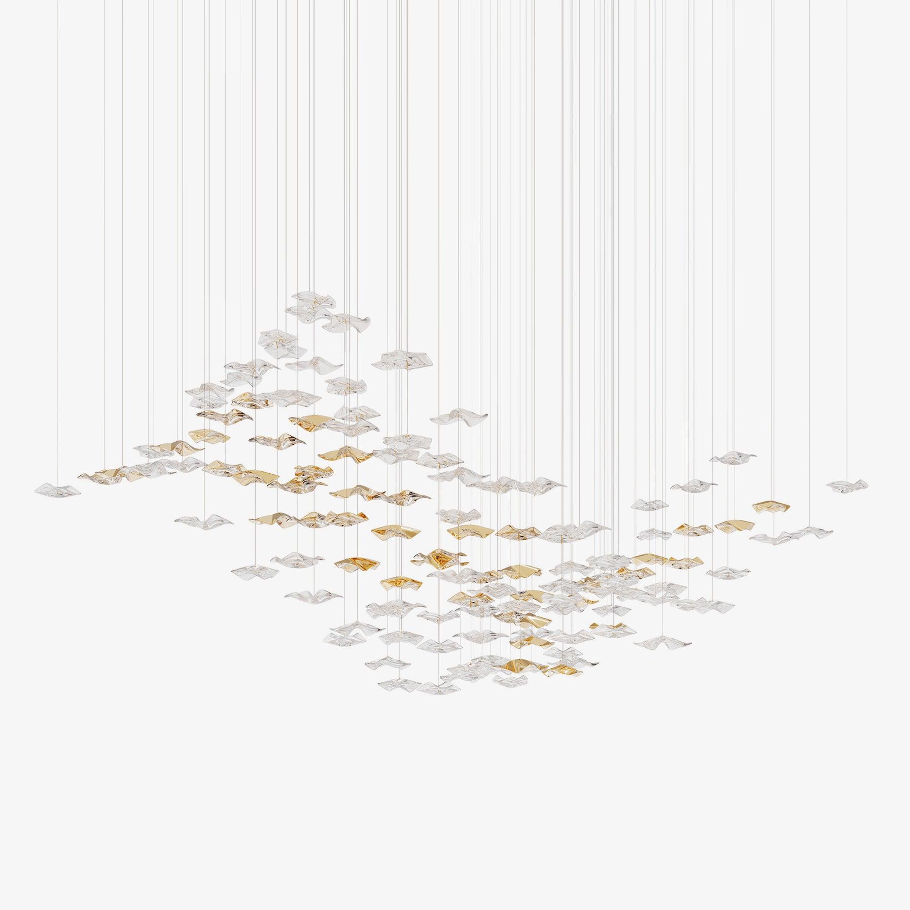 Tidal Art Glass Chandelier (With Canopy)