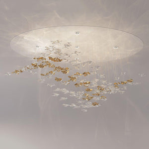 Tidal Art Glass Chandelier (With Canopy)