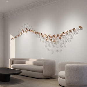 Tidal Art Glass Chandelier (With Canopy)