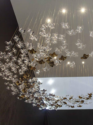Tidal Art Glass Chandelier (With Canopy)