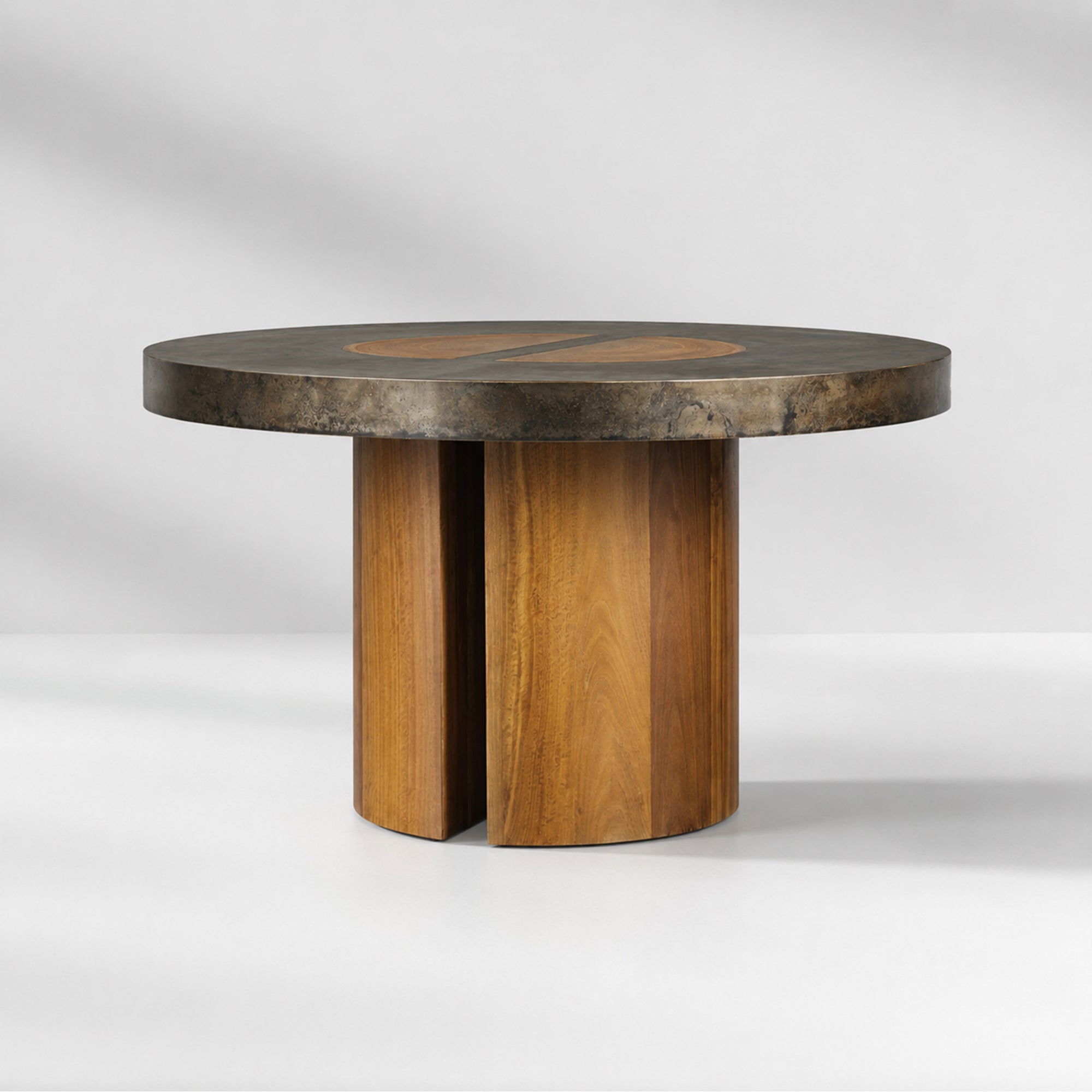 Calacius Artisan Round Dining Table in Reclaimed Reclaimed Wood