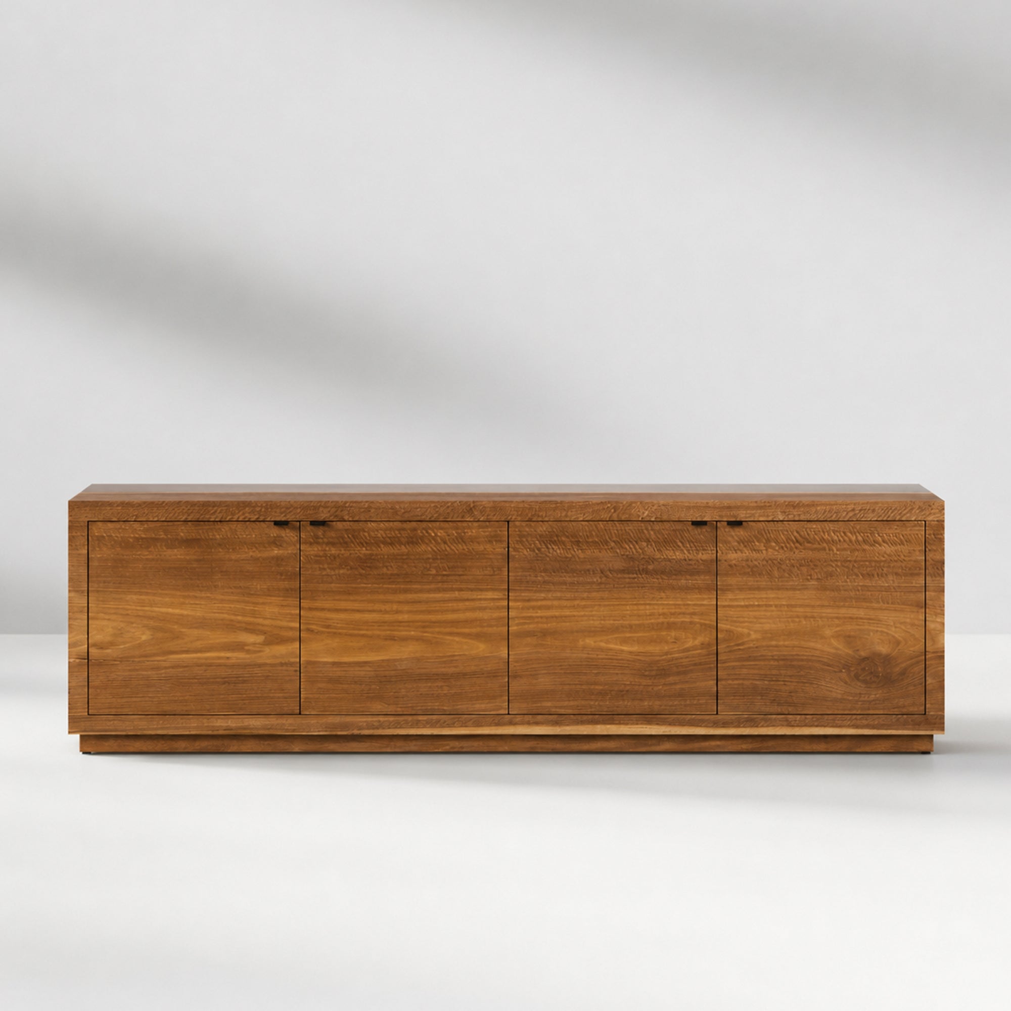 Calacius Industrial Media Console Oxidized Steel Reclaimed Wood Living