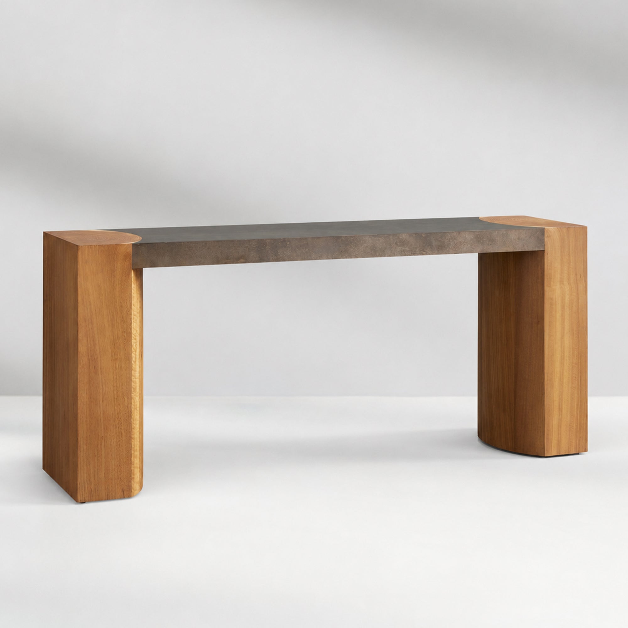 Calacius Steel Wood Console Table Handcrafted Industrial Style Living