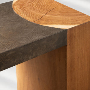 Calacius Steel Wood Console Table Handcrafted Industrial Style Living