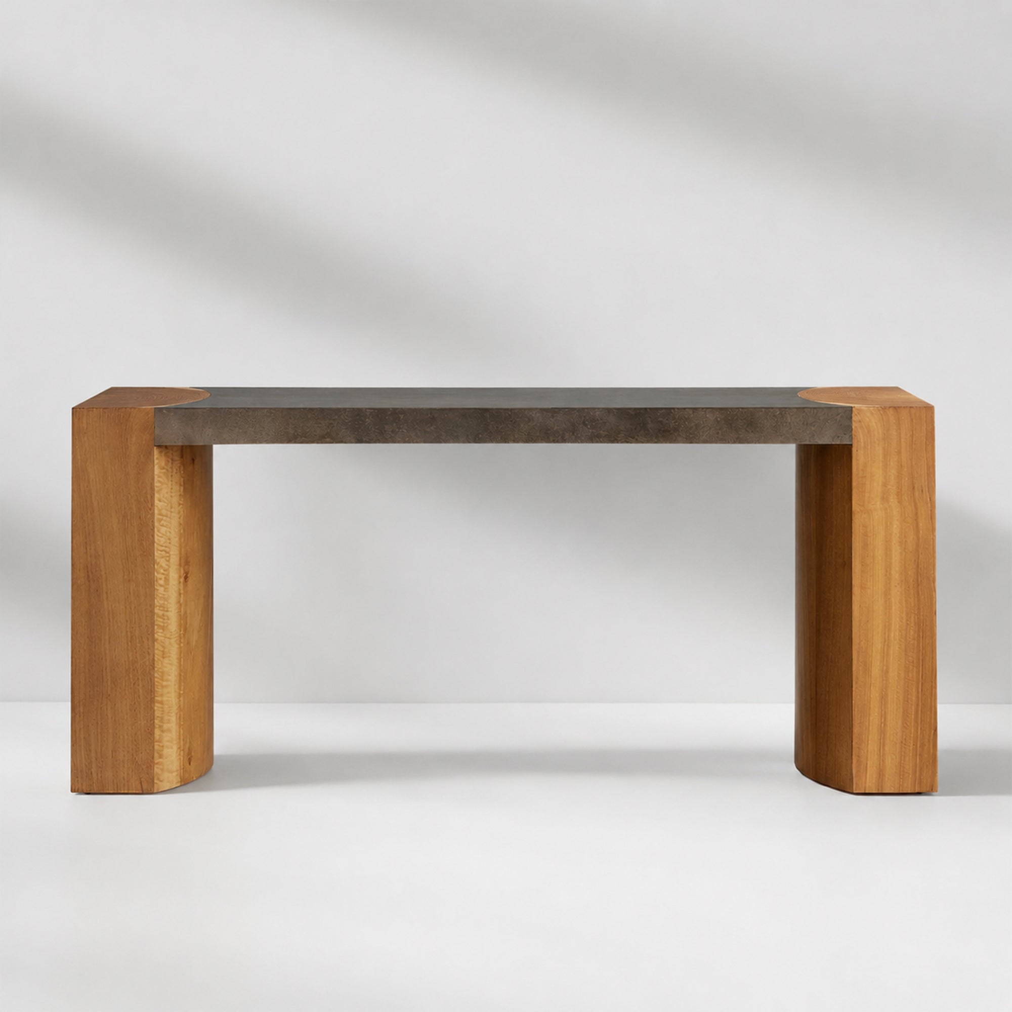 Calacius Steel Wood Console Table Handcrafted Industrial Style Living