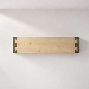 Tellurian Oak Console Table with Oxidized Steel Legs Rustic Living Room Furniture