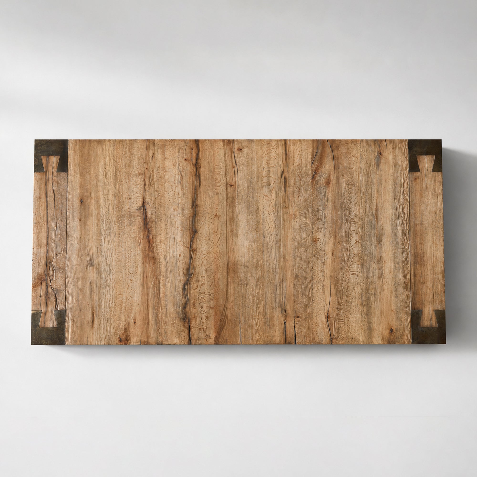 Tellurian Oak Dining Table Rectangular Handcrafted Rustic Industrial Dining Furniture