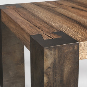 Tellurian Oak Dining Table Rectangular Handcrafted Rustic Industrial Dining Furniture
