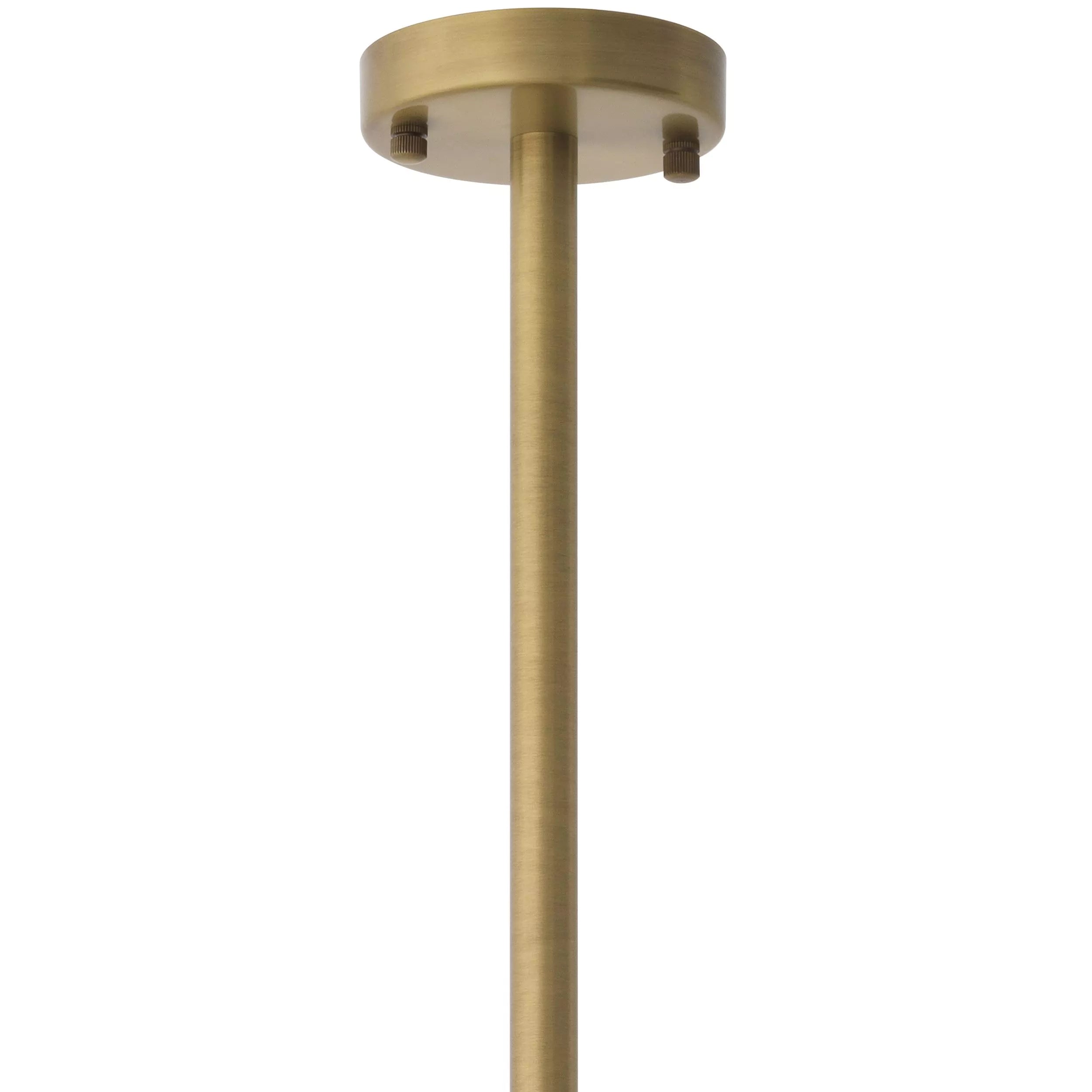 Dino Double Modern Brass Chandelier - (Antique Brass Finish/White Glass)