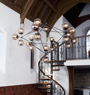 Modo Chandelier - 6 Sided, 21 Globes