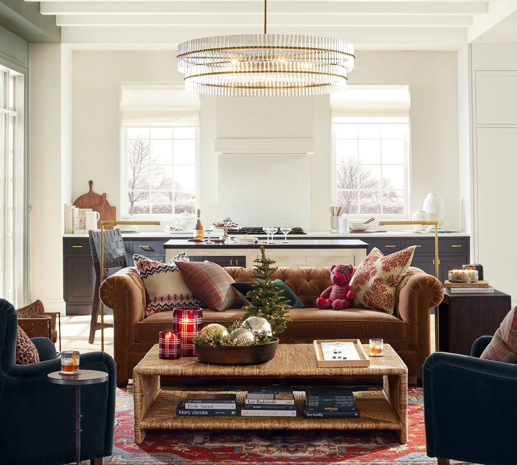 Mallory Crystal Round Chandlier 29.5" 48"