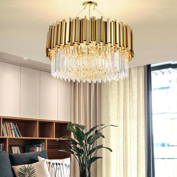 Elian Round Crystal Chandelier-Vancei