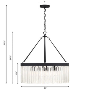 Elemory 8 Light Round Chandelier-Vancei